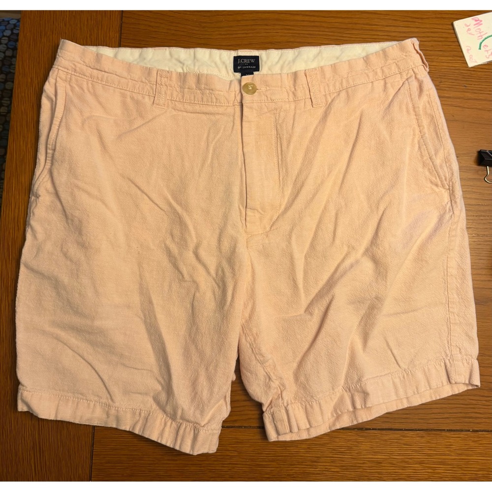 J.Crew Gramercy Chino Shorts Pink Flat Front Summer Preppy 9" Inseam Resort